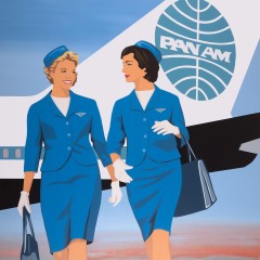 "Arrival", 48” x 48”, acrylic and resin on panel