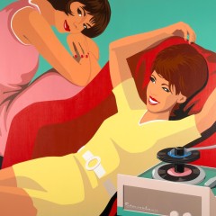 "Stereophonic", 48” x 48”, acrylic and resin on panel