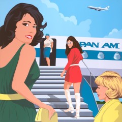 "Welcome Aboard" , 48” x 48”, acrylic and resin on panel