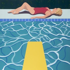 "Yellow Diving Board", 60" x 60", acrylic & resin on panel