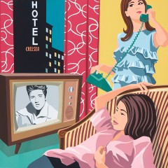 "It's Happening", 48" x 48", acrylic & resin on panel