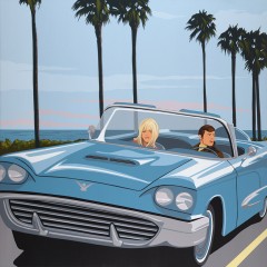 "Sunset Drive", 48" x 48", acrylic & resin on panel