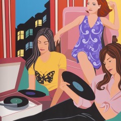 "Fulton Street", 60" x 60", acrylic on wood panel