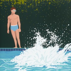 "Ode to David", 60" x 60", acrylic on wood panel