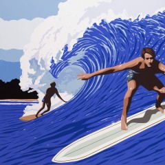 "The Wave", 48" x 48", acrylic on wood panel