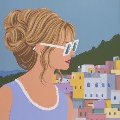 "Under A Moroccan Sky", 48" x 48", acrylic on wood panel