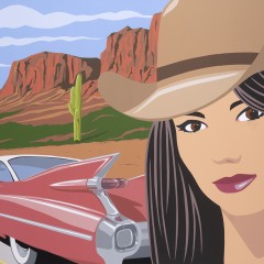 "A Western Song", 40" x 55", Acrylic On Wood Panel