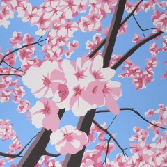 "Cherry Blossom", 40" x 55", Acrylic On Wood Panel