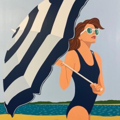 "Parasol", 48" x 36", Acrylic On Wood Panel